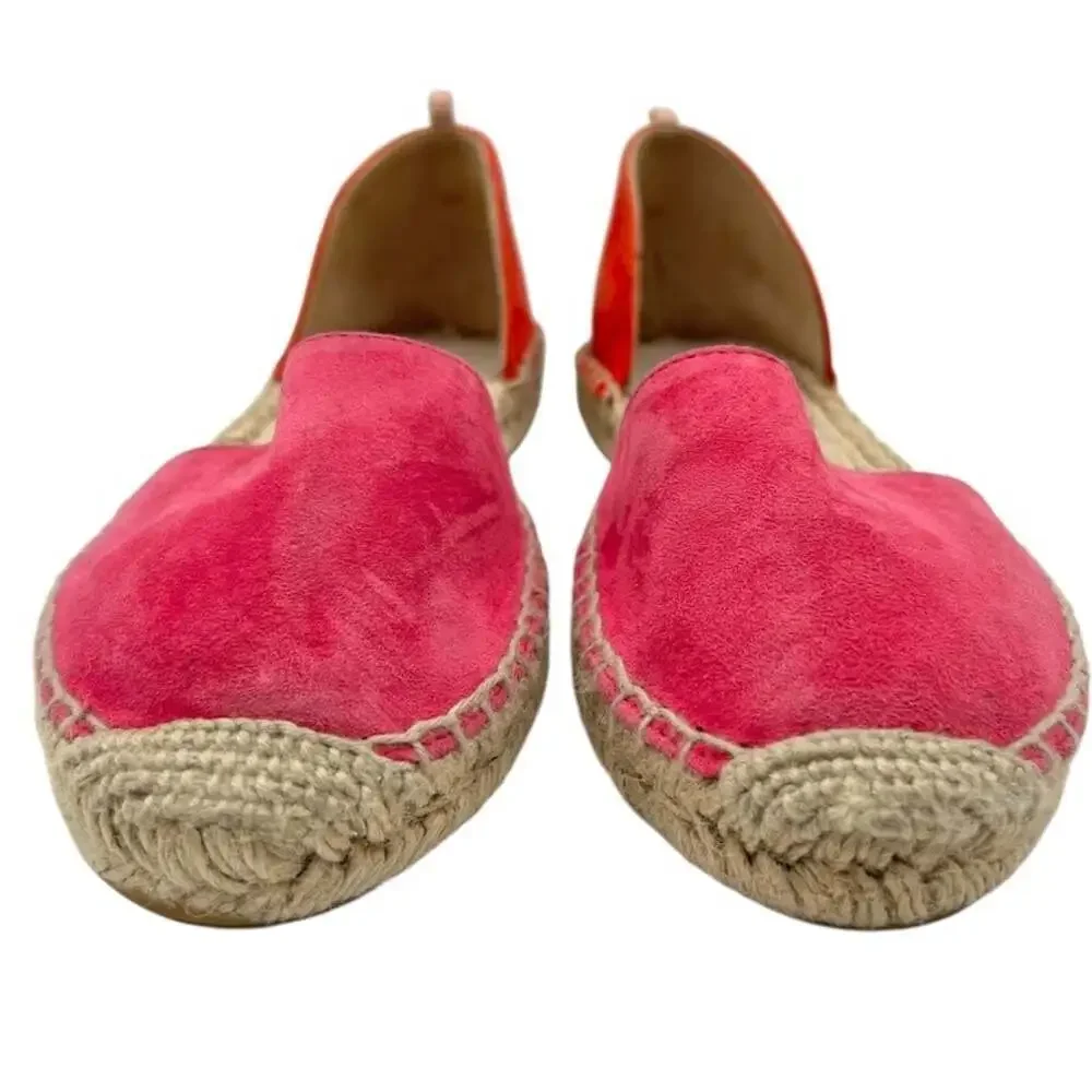 Boden Women's Pink D'orsay Slip On Espadrilles Flats Size EU 38 US 7